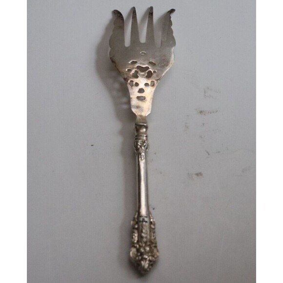 Vintage Silver Serving Fork Made In India Ornate - Picture 3 of 3